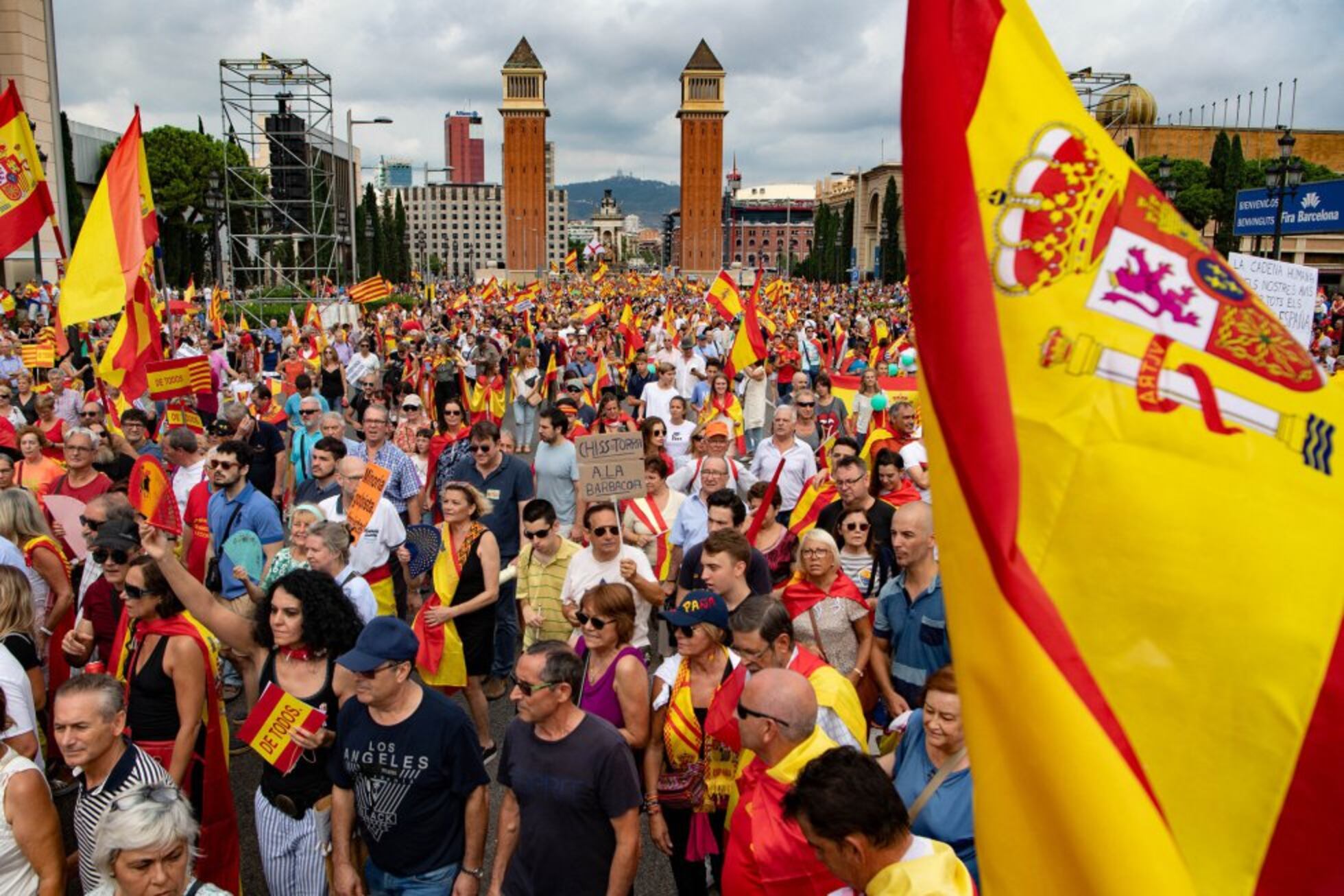 La manifestación en Barcelona por la unidad de España, en imágenes ...