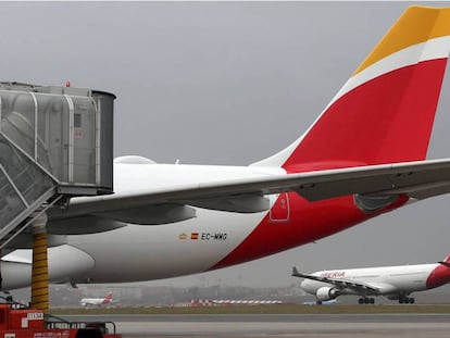 Avião da Iberia, companhia do grupo IAG, em imagem de arquivo.