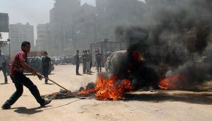 Partidarios de Morsi, en una protesta este jueves en El Cairo.