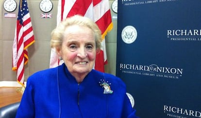 Madeleine Albright, el martes en la Biblioteca Nixon de Los &Aacute;ngeles.
