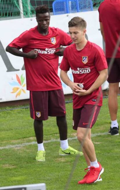 Vietto, en un entrenamiento del Atl&eacute;tico.