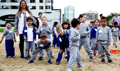 Alunos da rede pública de Itajaí, Santa Catarina.