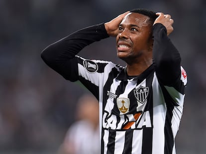 Robinho, en un partido de 2017 con el Atlético Mineiro.