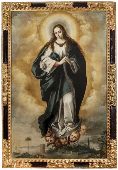 La Inmaculada atribuida a Murillo, tras la restauración.