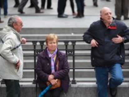 Un grupo de jubilados en Madrid