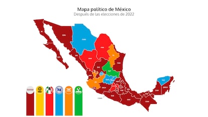 Mapa electoral Elecciones México 2022
