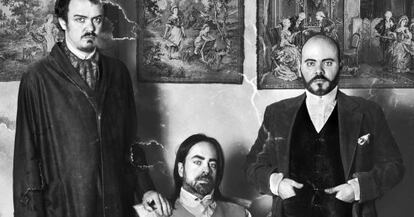 El trío madrileño Havalina. El primero por la izquierda es su líder, Manuel Cabezalí.
