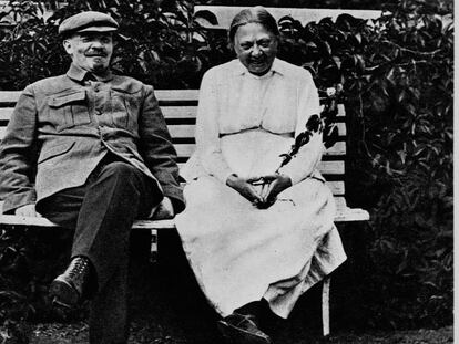 Lenin con su esposa en este último enclave.