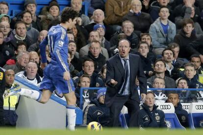 Rafa BenÍtez, durante el partido ante el Manchester City.