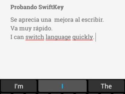 Escribe al deslizar el dedo y detecta el cambio de idioma.