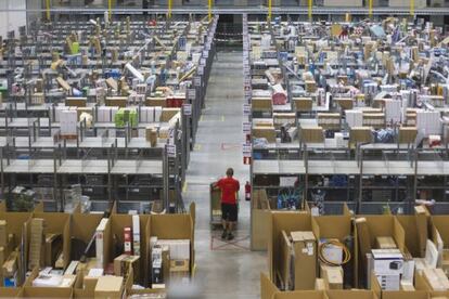 El centro logístico de Amazon en Alcalá de Henares, Madrid