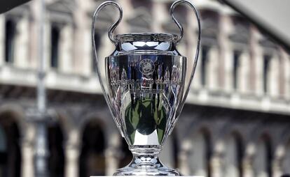 El trofeo de la Champions League.