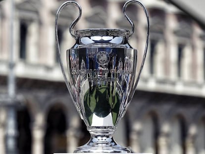 El trofeo de la Champions League.