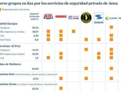 Aena aguanta el pulso a los grandes de la seguridad y mantiene su macroconcurso