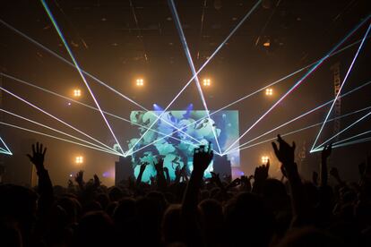 Actuación del estadounidense Skrillex durante la pasada edición del festival en Reikiavik.