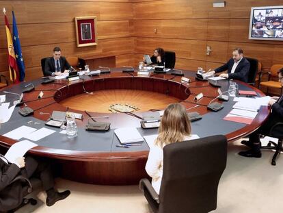 Reunión del Consejo de Ministros, el pasado domingo en La Moncloa.