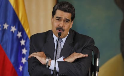 Nicolás Maduro, en una conferencia de prensa en Caracas. 