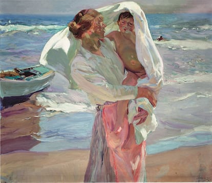 'Saliendo del baño', de 1915, pintado por Joaquín Sorolla.