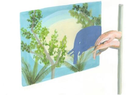 &#039;Caza del elefante&#039;, del artista sevillano Sim&oacute;n Arrobola.