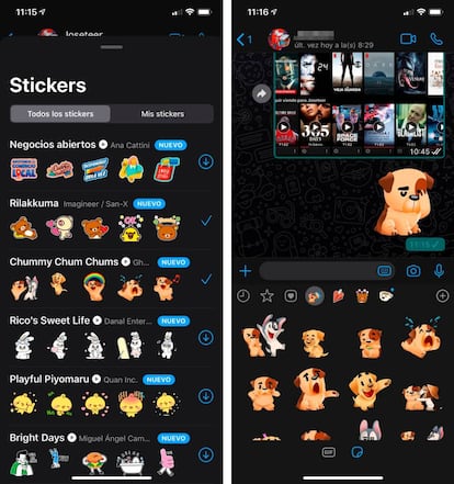 Nuevos stickers animados de WhatsApp.