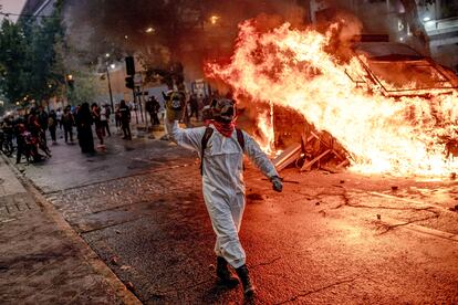 protesta en Santiago