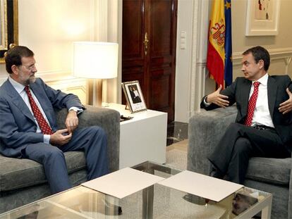 Zapatero recibe a Rajoy