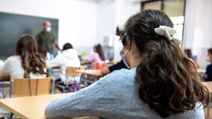 Una clase del instituto Princesa Galiana de Toledo, en diciembre.