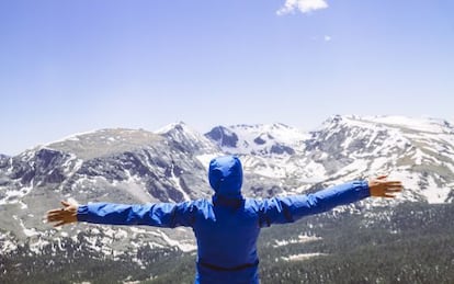 Mirador en el Trail Ridge Road, en el parque nacional de las Rocosas, en Colorado (EE UU).