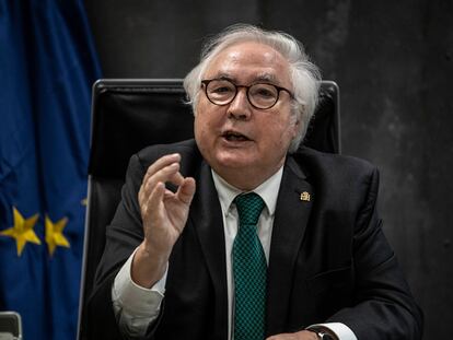 El ministro Manuel Castells en su despacho, el pasado 1 de septiembre.