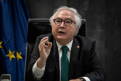 El ministro Manuel Castells en su despacho, el pasado 1 de septiembre.