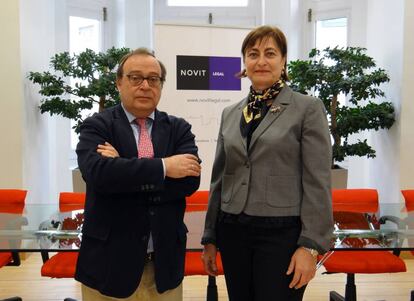 Juan Pablo Garbayo, socio director de Novit Legal, y María José Morillas, nueva 'of counsel' de la firma.