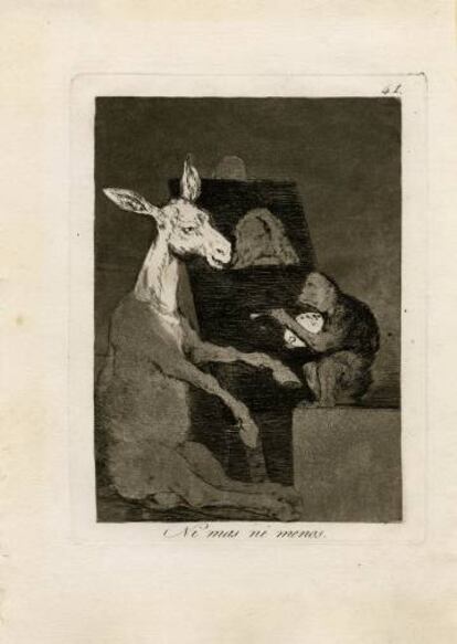 'Ni más ni menos', grabado de Goya que se podrá adquirir en eBay por 965 euros.