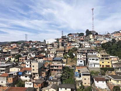 Vista de una favela de São Paulo.