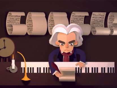 Beethoven homenajeado por Google en su 245º aniversario