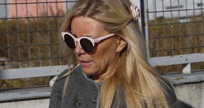Isabel Jordán, a su llegada a la Audiencia Nacional.