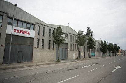 Polígon industrial Carretera del Mig, a l'Hospitalet de Llobregat, amb molt poca activitat laboral.