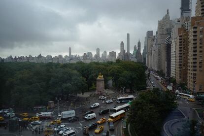 Vista aérea de Colombus Circle, Nueva York.