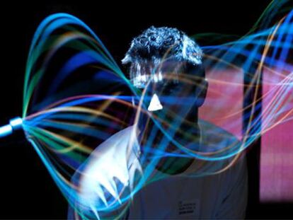 Una de las instalaciones sobre robótica y arte, en el Reina Sofía.