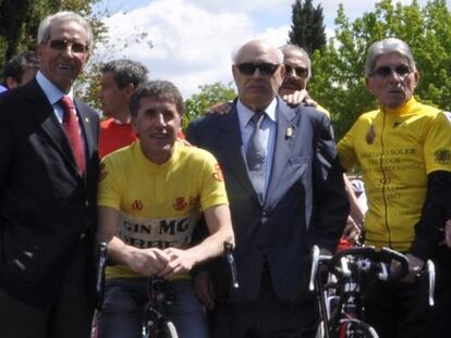 Bahamontes, Perico, Bernardo Ruiz y Angelino Soler, en la celebración del aniversario.
 
 ESPAÑA EUROPA MADRID DEPORTES
 