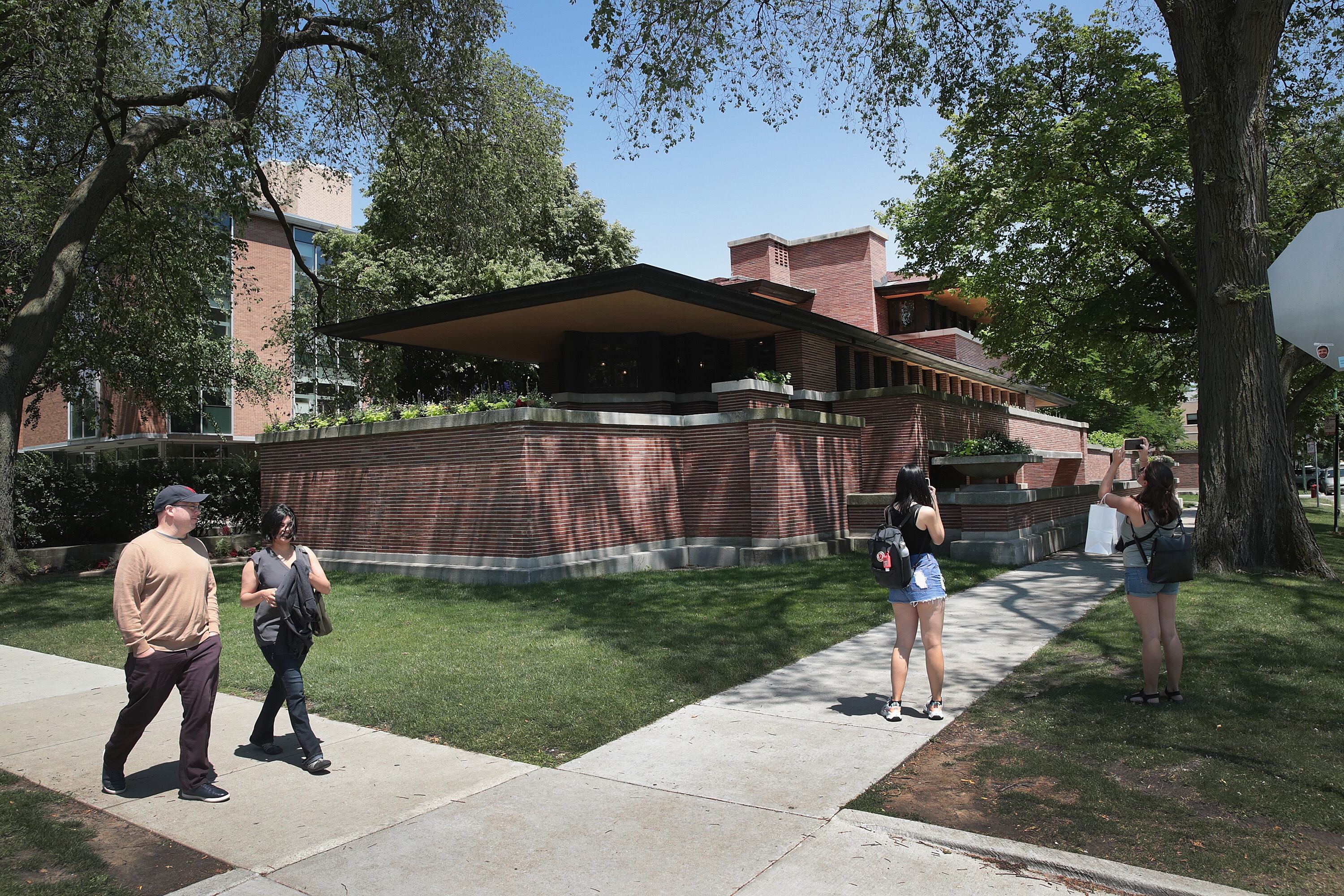 La casa Frederick Robie diseñada por Frank Lloyd Wright, cerca de la Universidad de Chicago.