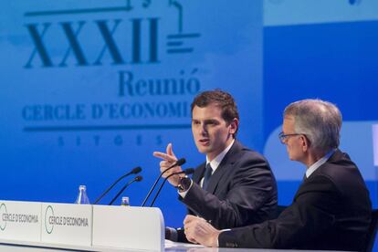 Albert Rivera, durante su intervención en Sitges