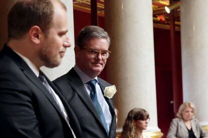 Julian King en la embajada brit&aacute;nica en Par&iacute;s, el pasado 21 de julio.