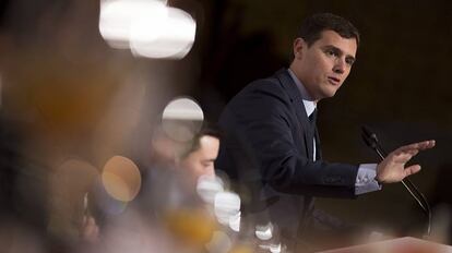 El líder de Ciudadanos, Albert Rivera, este miércoles en Sevilla.