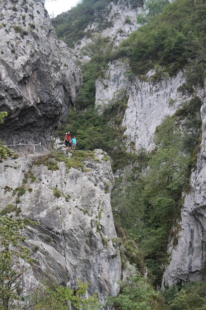 Uno de los tramos del desfiladero de las Xanas, en el Principado de Asturias.