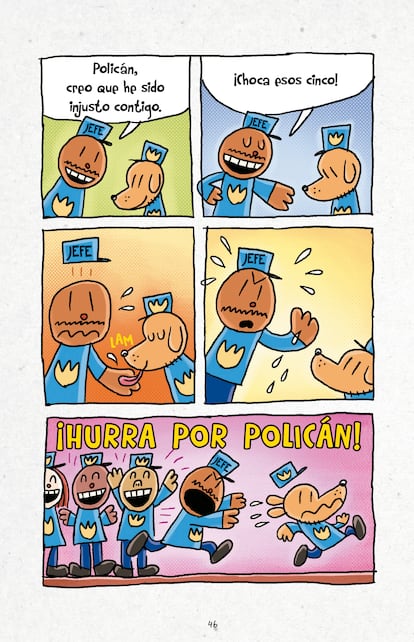 Viñetas de 'Policán', de Dav Pilkey, publicado en español por SM.