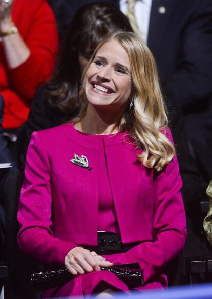 La esposa del candidato a la vicepresidencia de EEUU, Paul Ryan, Janna, está entre los asistentes al plató del debate.