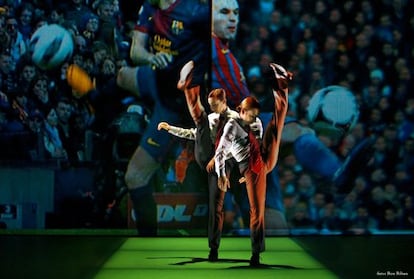 Una imagen del espectáculo de Cesc Gelabert 'Foot-Ball'.