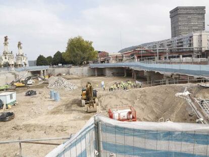 Vista del solar donde se levantará la estación de autobuses de San Sebastián.