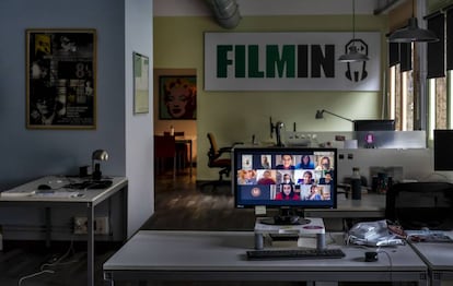 La segona planta de la seu de Filmin a Barcelona.