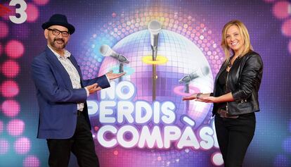 Los presentadores del programa &#039;No perdis el comp&agrave;s&#039; Jos&eacute; Corbacho y Vict&ograve;ria Maldi. 